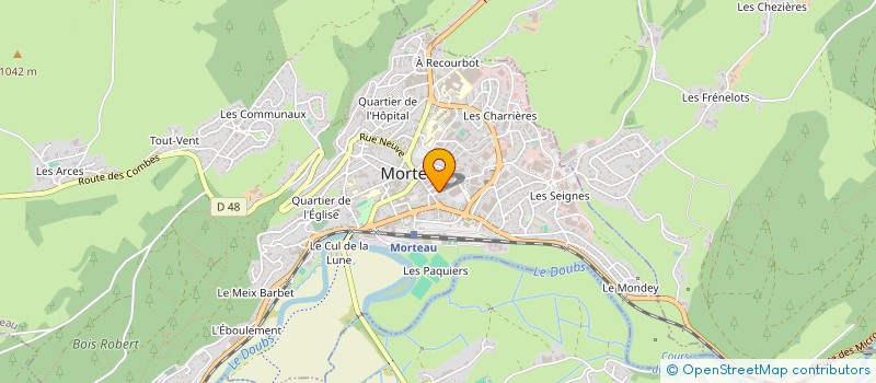 localisation de l'entreprise SCI MARTINET  MORTEAU