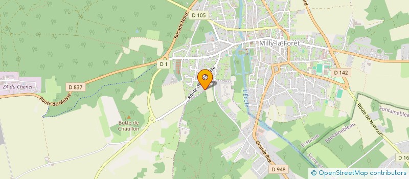 localisation de l'entreprise SCI MARTINLUX à MILLY-LA-FORET