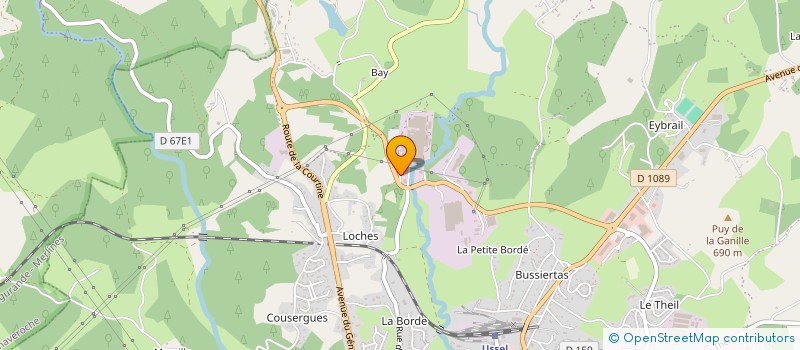 localisation de l'entreprise SCI MARTINS à USSEL