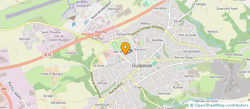 localisation de l'entreprise SCI MARTY  GUIPAVAS