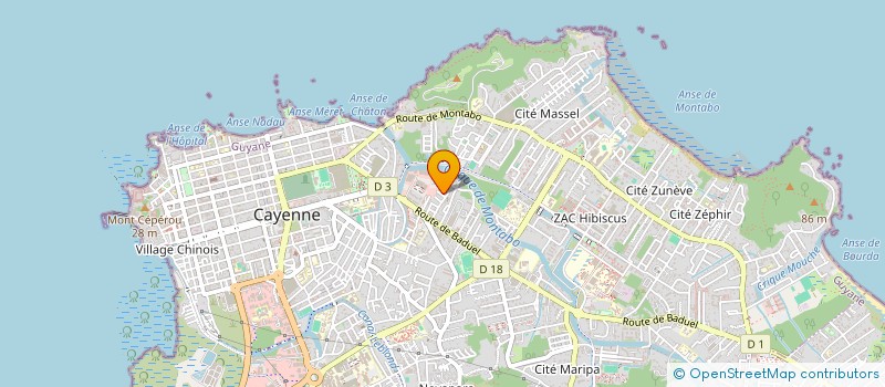 localisation de l'entreprise SCI MARWAN  CAYENNE