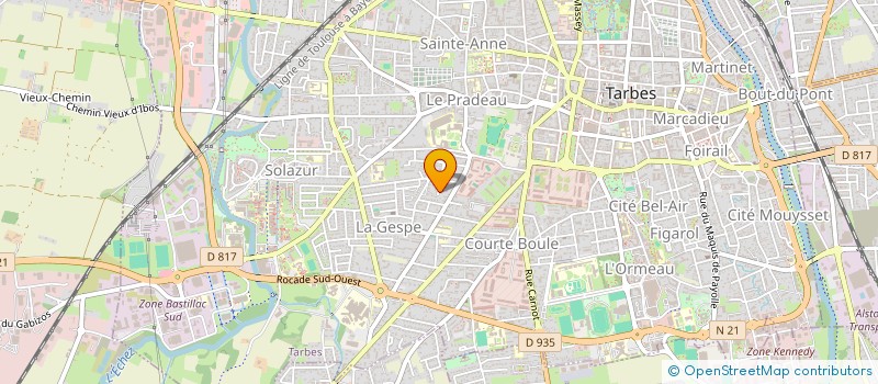 localisation de l'entreprise SCI MARY-JO  TARBES