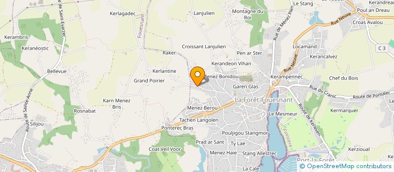 localisation de l'entreprise SCI MARYVON  LA FORET-FOUESNANT