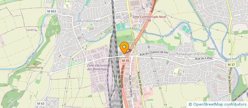 localisation de l'entreprise SCI MARZAT  MUNDOLSHEIM