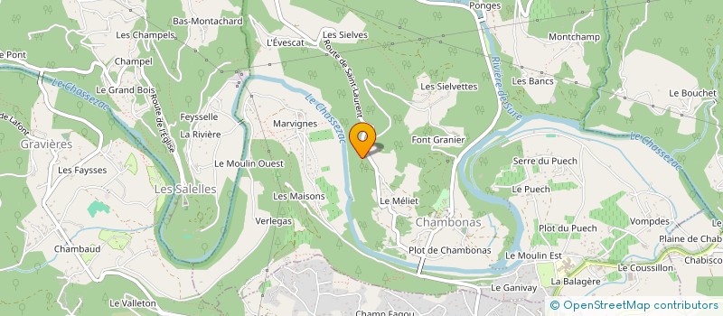 localisation de l'entreprise SCI MAS DE L'ELZIERE  CHAMBONAS