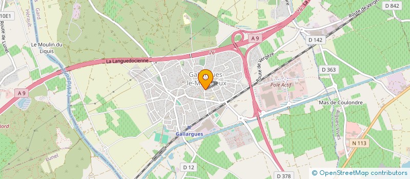 localisation de l'entreprise SCI MAS DU POSTE  GALLARGUES-LE-MONTUEUX