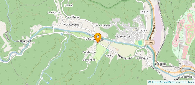 localisation de l'entreprise SCI MAS DU SUD  SAINT-PAUL-LA-COSTE