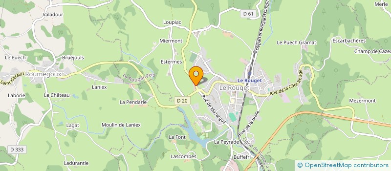 localisation de l'entreprise SCI MAS ET FILS à LE ROUGET-PERS