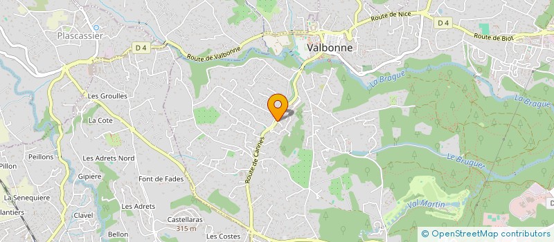 localisation de l'entreprise SCI MASLAN  VALBONNE
