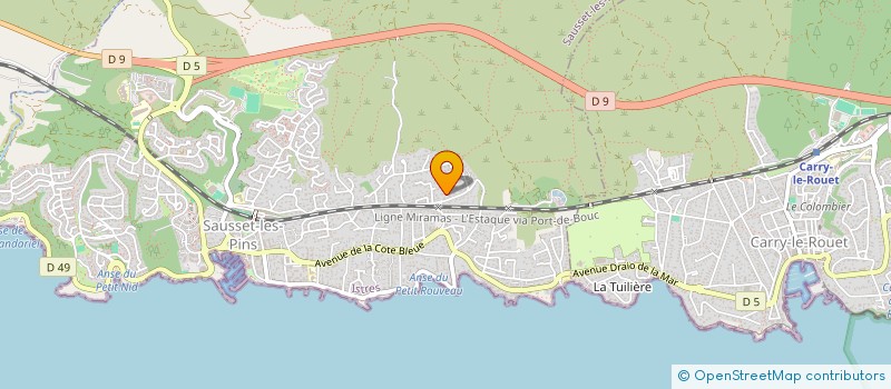 localisation de l'entreprise SCI MASSALIOTE  SAUSSET-LES-PINS