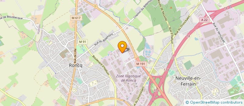 localisation de l'entreprise SCI MASSAUD à RONCQ