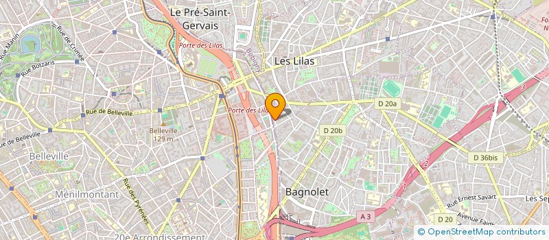 localisation de l'entreprise SCI MASSIMO à LES LILAS