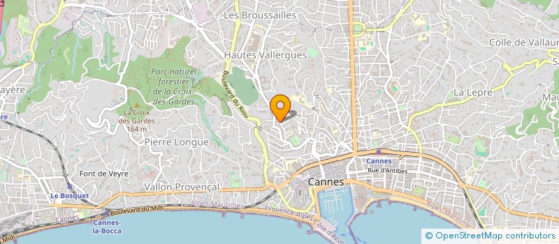 localisation de l'entreprise SCI MASSOLO ET FONTAINE à CANNES