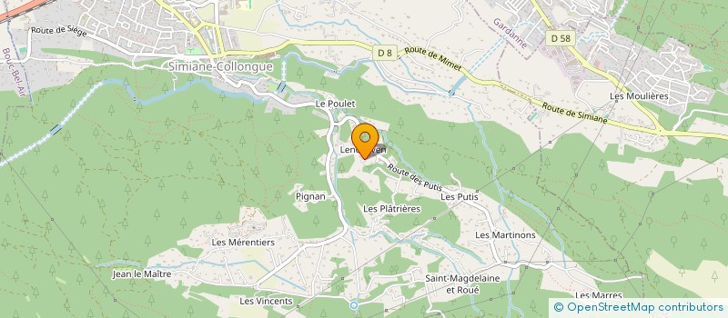 localisation de l'entreprise SCI MASTEVA  SIMIANE-COLLONGUE