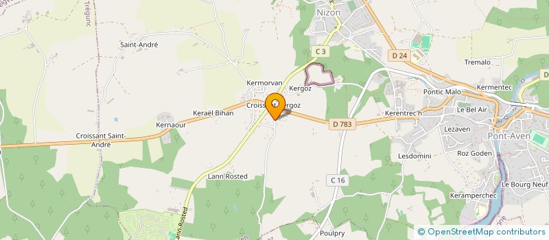 localisation de l'entreprise SCI MASY  PONT-AVEN