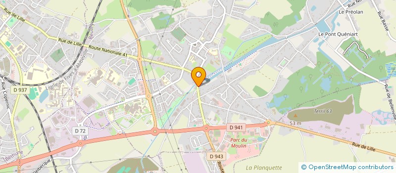 localisation de l'entreprise SCI MAT MAX  BEUVRY