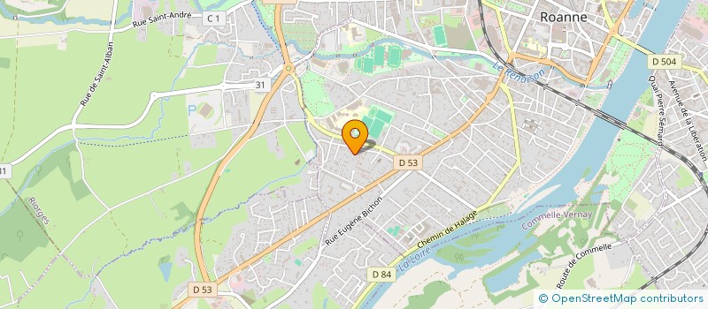 localisation de l'entreprise SCI MATEL  ROANNE