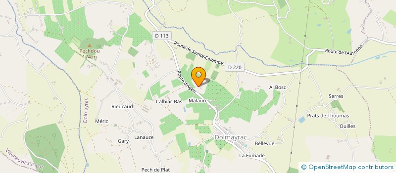 localisation de l'entreprise SCI MATENZO  LE TEMPLE SUR LOT