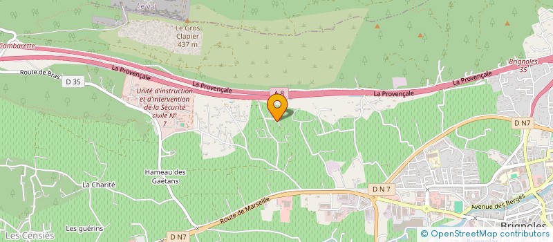 localisation de l'entreprise SCI MATERIAUX DES CONSACS à BRIGNOLES