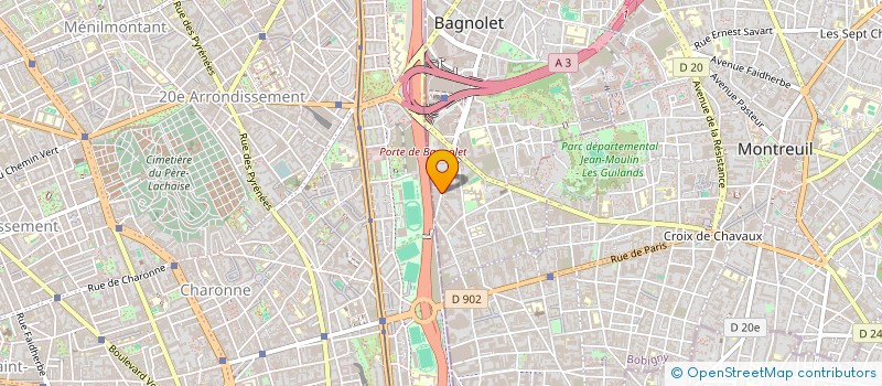 localisation de l'entreprise SCI MATH  BAGNOLET