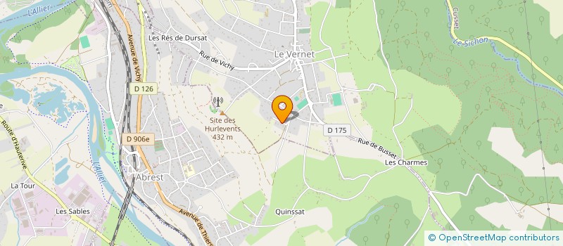 localisation de l'entreprise SCI MATHIEU ET MARTIN  LE VERNET