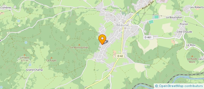 localisation de l'entreprise SCI MATHIEU LEA JULIEN  BEAUZAC