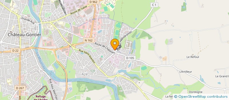 localisation de l'entreprise SCI MATHIMAR  CHATEAU-GONTIER-SUR-MAYENNE