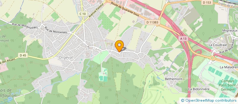 localisation de l'entreprise SCI MATHYS  ORGEVAL