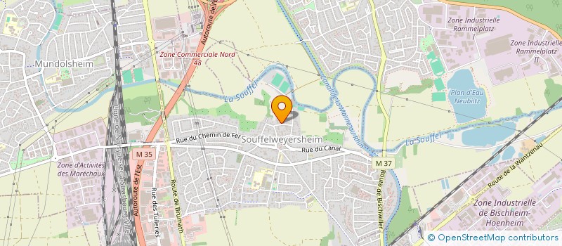 localisation de l'entreprise SCI MATIVA  SOUFFELWEYERSHEIM