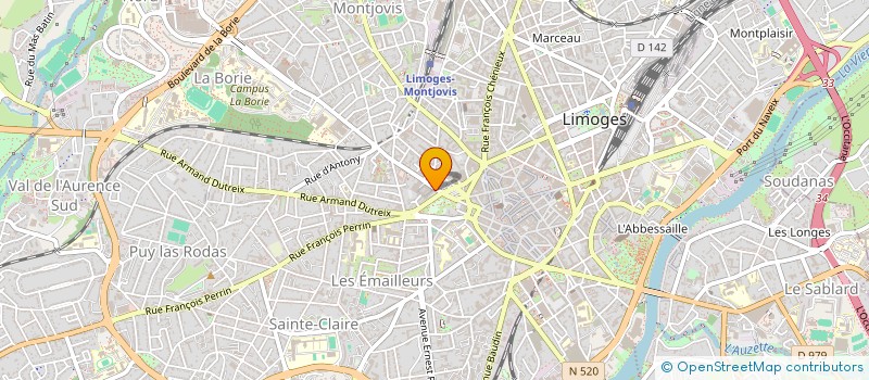 localisation de l'entreprise SCI MATRICULE 17 à LIMOGES