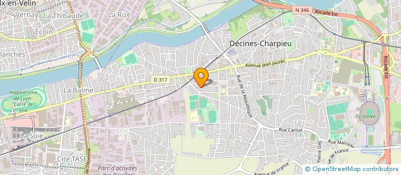 localisation de l'entreprise SCI MATTECA 2  DECINES-CHARPIEU