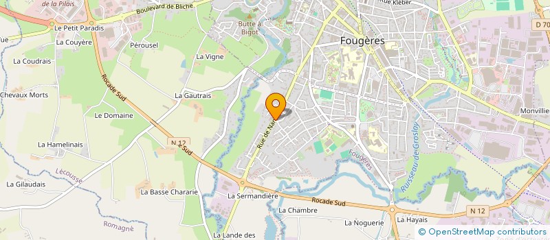 localisation de l'entreprise SCI MAUDACE  FOUGERES