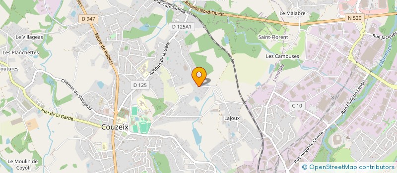 localisation de l'entreprise SCI MAUDIMMO à COUZEIX