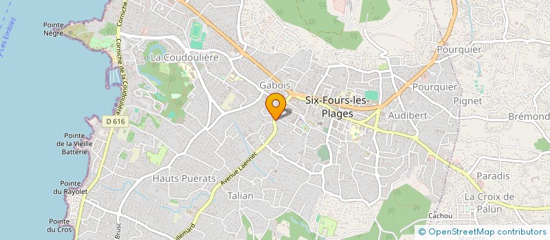 localisation de l'entreprise SCI MAUDSEBASTIEN à SIX-FOURS-LES-PLAGES