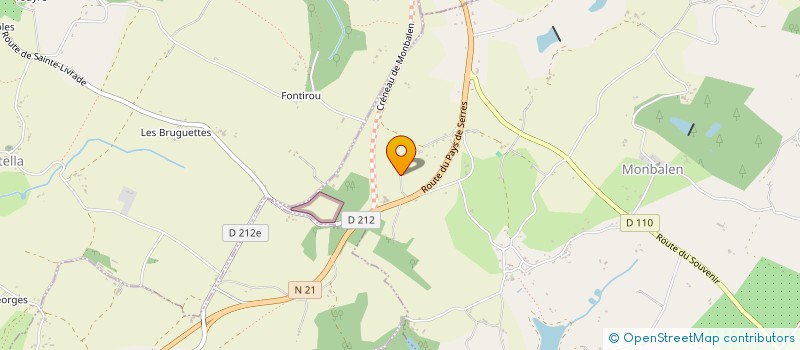 localisation de l'entreprise SCI MAURETTE  MONBALEN