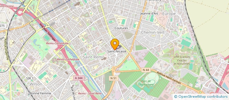localisation de l'entreprise SCI MAURICE à REIMS