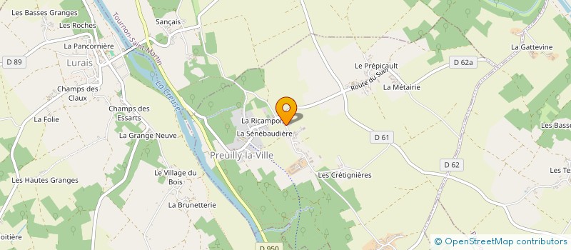 localisation de l'entreprise SCI MAUROUSSET à PREUILLY-LA-VILLE