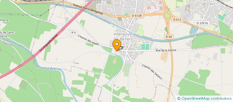localisation de l'entreprise SCI MAUSSAC à VILLENEUVE-LES-BEZIERS