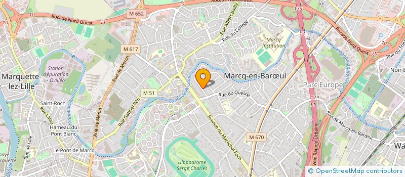 localisation de l'entreprise SCI MAUTO à MARCQ-EN-BARŒUL