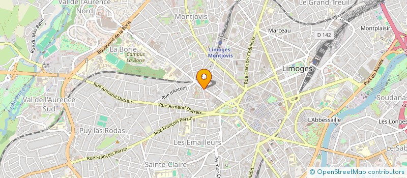 localisation de l'entreprise SCI MAUVE 19 à LIMOGES
