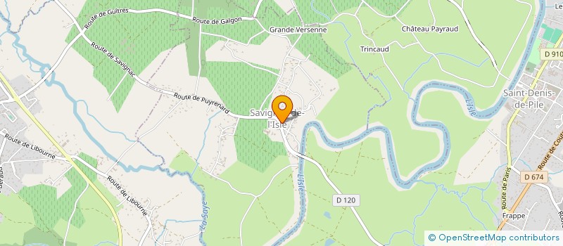 localisation de l'entreprise SCI MAVRIK  SAVIGNAC-DE-L'ISLE