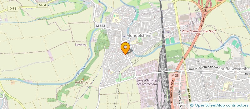 localisation de l'entreprise SCI MAXEL  MUNDOLSHEIM