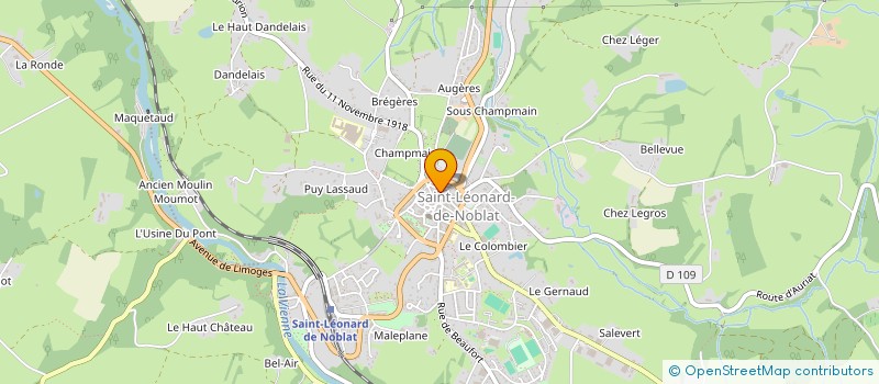localisation de l'entreprise SCI MAXELIE à SAINT-LEONARD-DE-NOBLAT