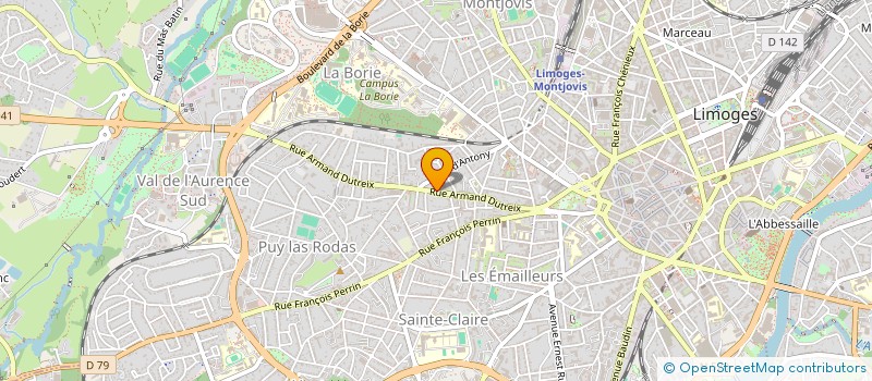 localisation de l'entreprise SCI MAXEMA à LIMOGES