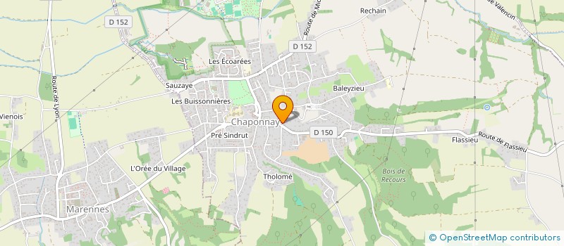 localisation de l'entreprise SCI MAXEY  CHAPONNAY