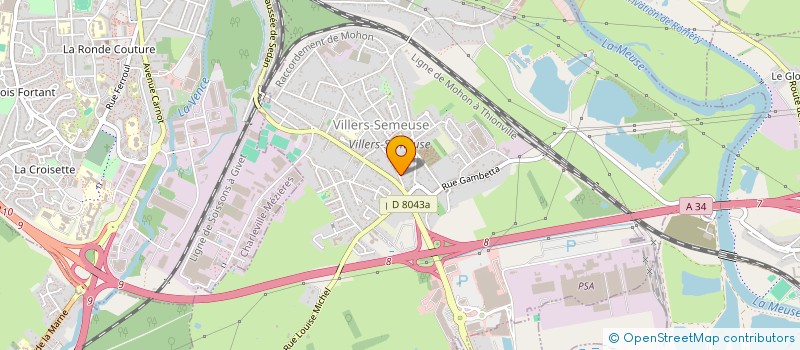 localisation de l'entreprise SCI MAYA  VILLERS-SEMEUSE