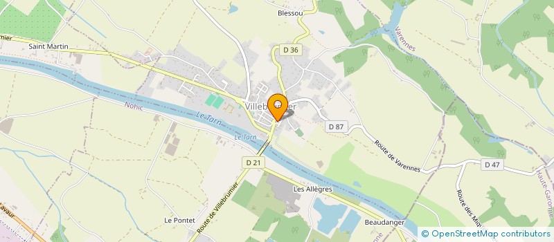 localisation de l'entreprise SCI MAYLIE  VILLEBRUMIER