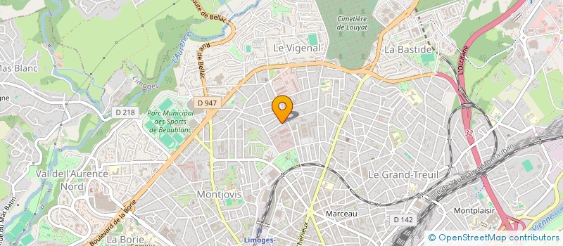 localisation de l'entreprise SCI MAZ DU PALAIS à LIMOGES