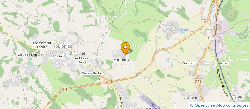 localisation de l'entreprise SCI MAZAGRAN  TOULONJAC