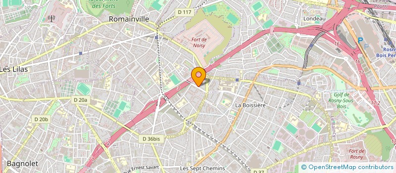 localisation de l'entreprise SCI MAZAL 7 à ROMAINVILLE